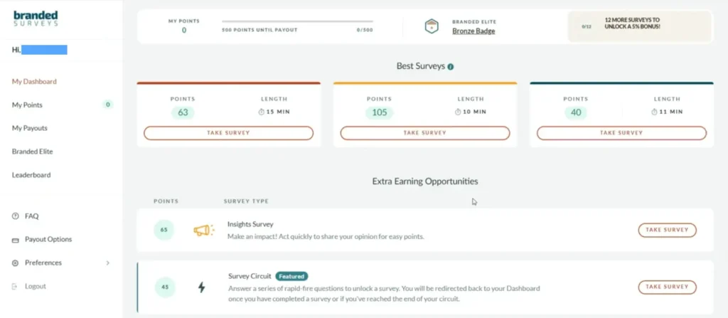 Branded Surveys Dashboard Branded Surveys Dashboard