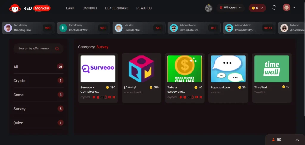Earning Methods on RedMonkey Earning Methods on RedMonkey