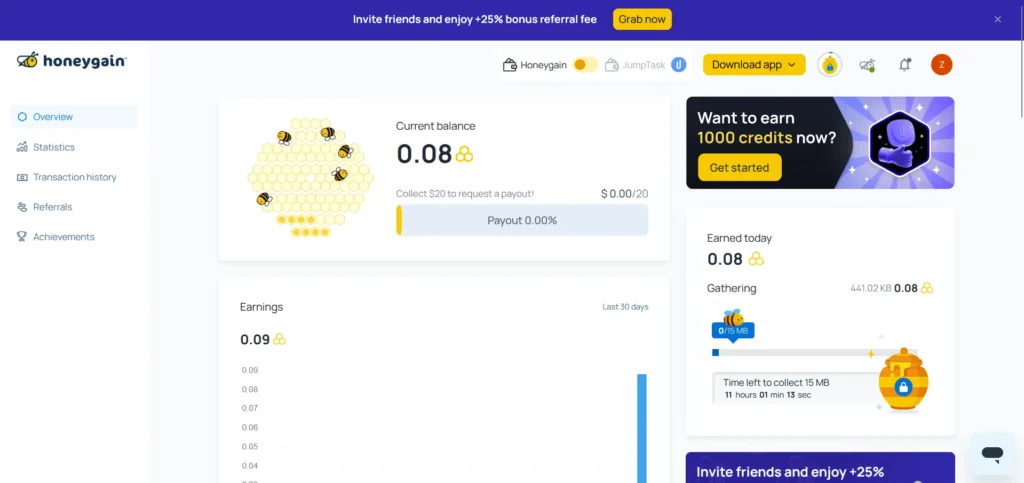 Honeygain app installation process