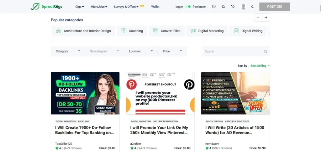 Sproutgigs Gigs Section - Offer and Sell Services.webp Sproutgigs Gigs Section