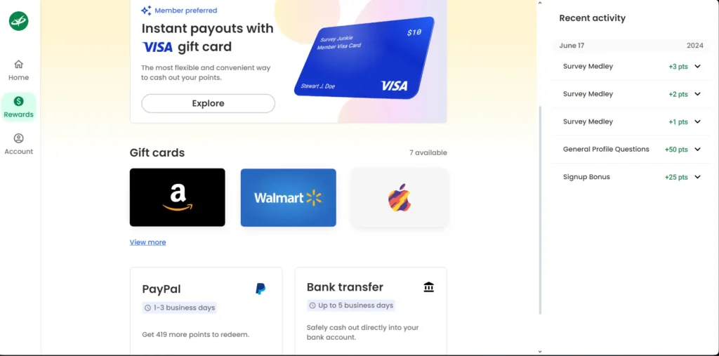 Survey Junkie Payout Methods - PayPal, Bank Transfer, Gift Cards Survey Junkie Payout Methods - PayPal, Bank Tr